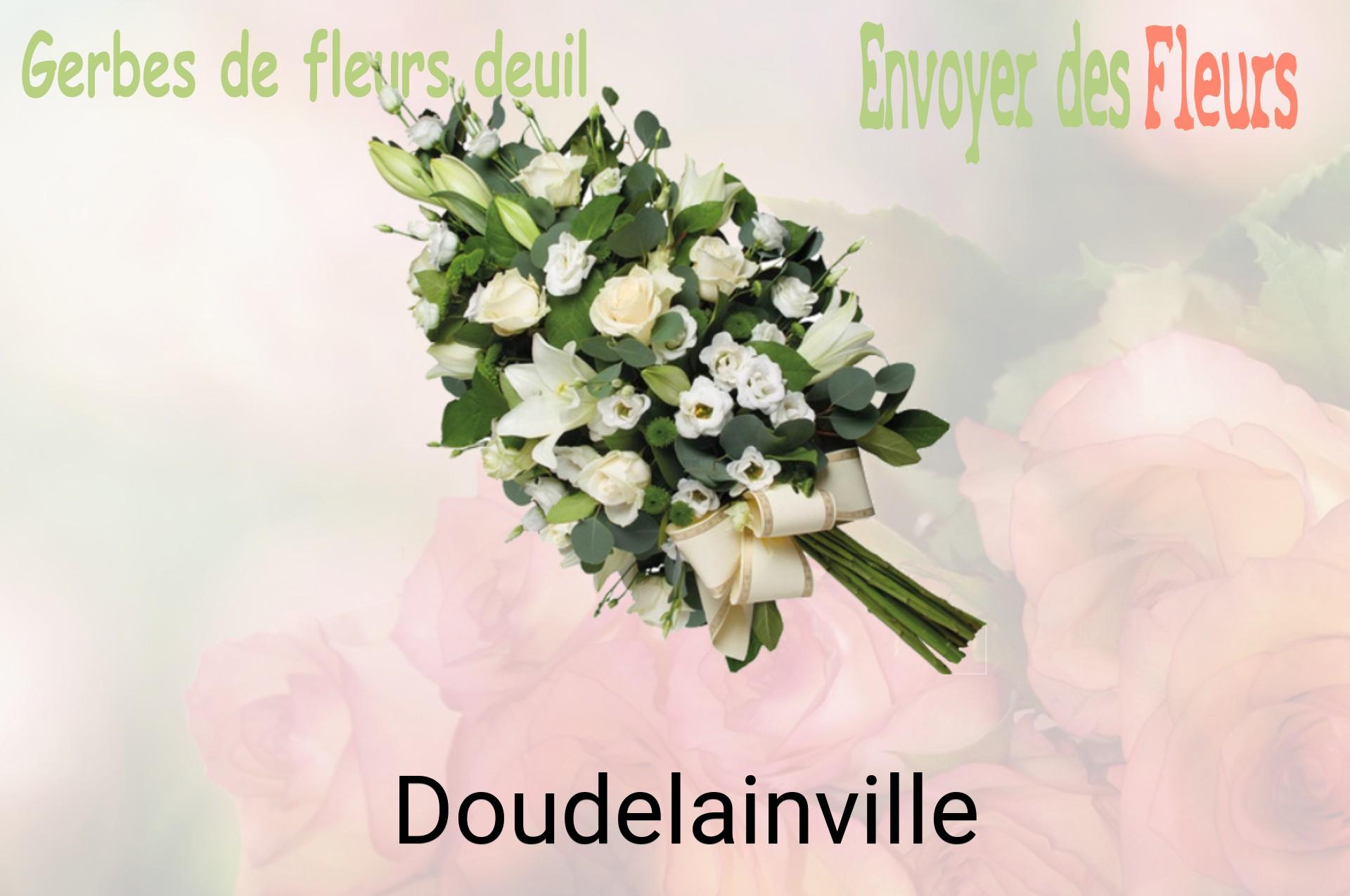 Gerbe de fleurs de deuil livrée à Doudelainville